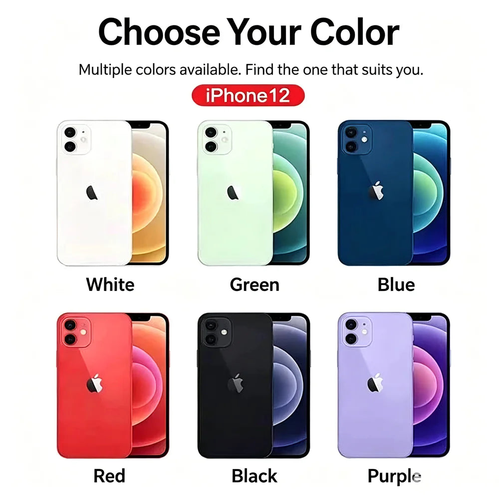 Refurbished 98% IPhone12 4GB RAM 128GB ROM Unlocked CN Version Dual SIM 6.1 Inch Dual 12MP Camera IOS Face ID