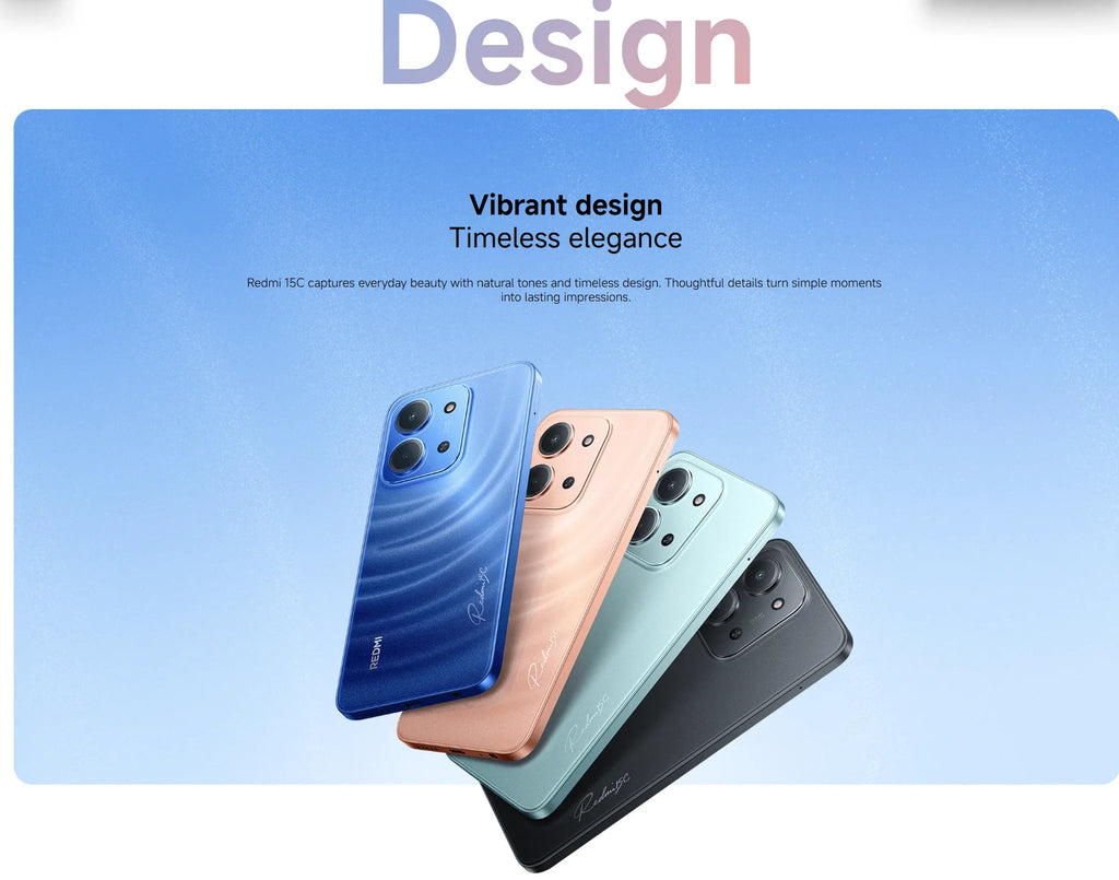 EU Redmi 15C Mobile Phone EU Version MediaTek Helio G81 Ultra 50MP AI Dual Camera 6.9" 120Hz Display 6000mAh Battery No Charger