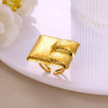 Punk Stainless Steel Daisy Ring For Women Men Fashion Gold Color Geometric Dragonfly Exaggerated Rings Love Jewelry Anillos Gift