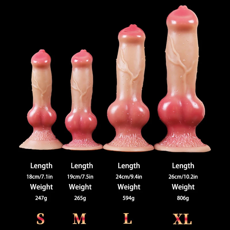 Dog Dildo/Huge Dildo Animal Realistic Penis with Suction Cup Big Butt Plug Giant Monster Cock Dick Adults Supplies for Men Women