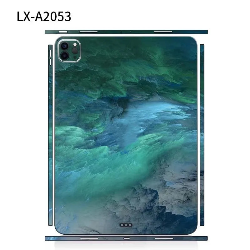For iPad Pro 2022 2021 12.9 11 Cases Films Back Film Covers Cartoon Decal Skin Protector Sticker for iPad Mini6