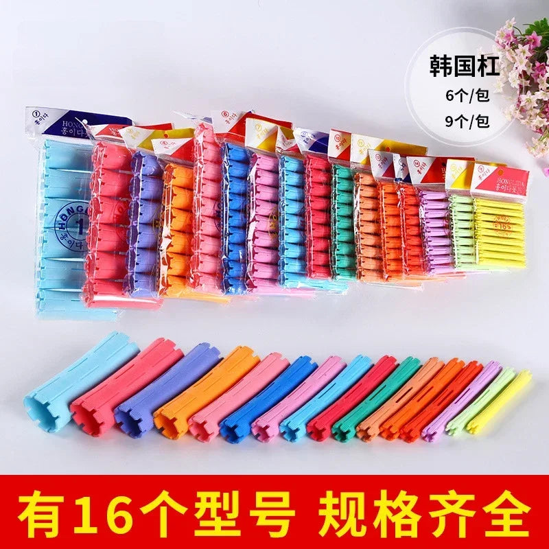 Hair Perm Rods Cold Wave Rods Hair Curling Rollers Curlers Steel Pintail Comb Hair Curler No Heat for Women Long Short Hair