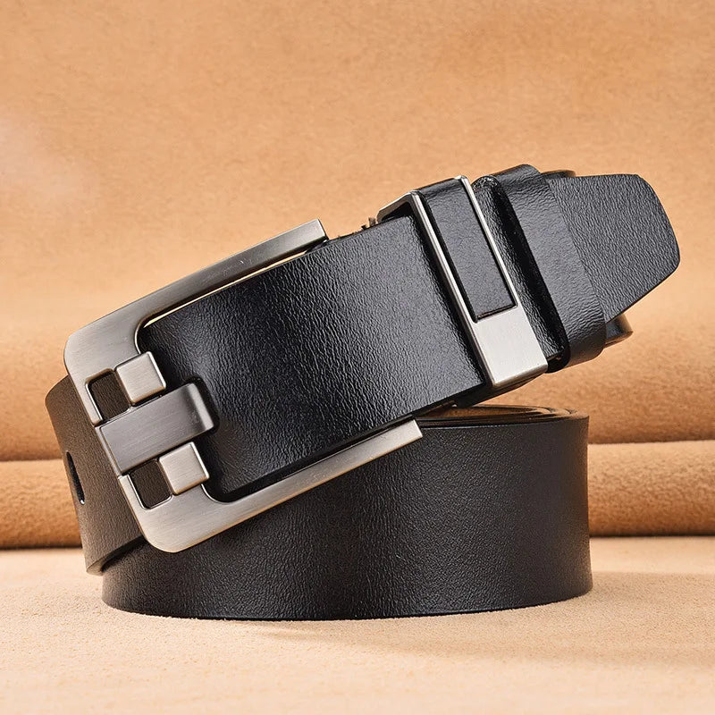 Plus Size 140 150 160 170cm Belt Male Fashion Men's Luxury Designer Cowskin Belts for Jeans Genuine Leather Pin Buckle Belt