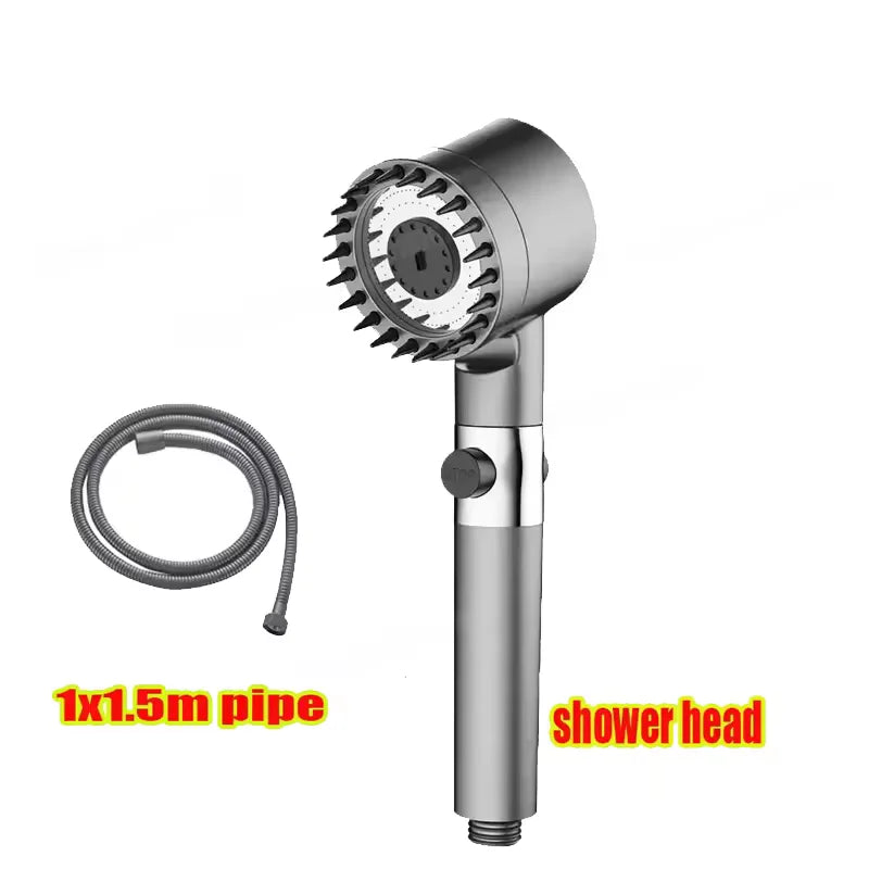High Pressure ShowerHead 4 Modes Water Saving with Filter for HardWater Adjustable Spray with Massage Bathroom Shower New