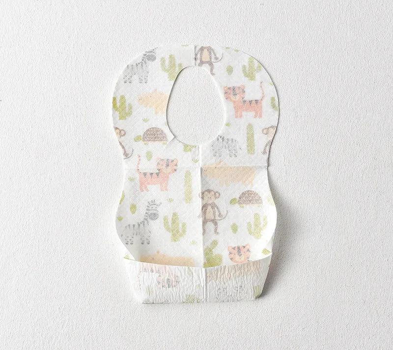 10/30/50pcs Disposable Baby Bibs Waterproof Feeding Bibs for Children Portable Burp Cloth Babies Accessories