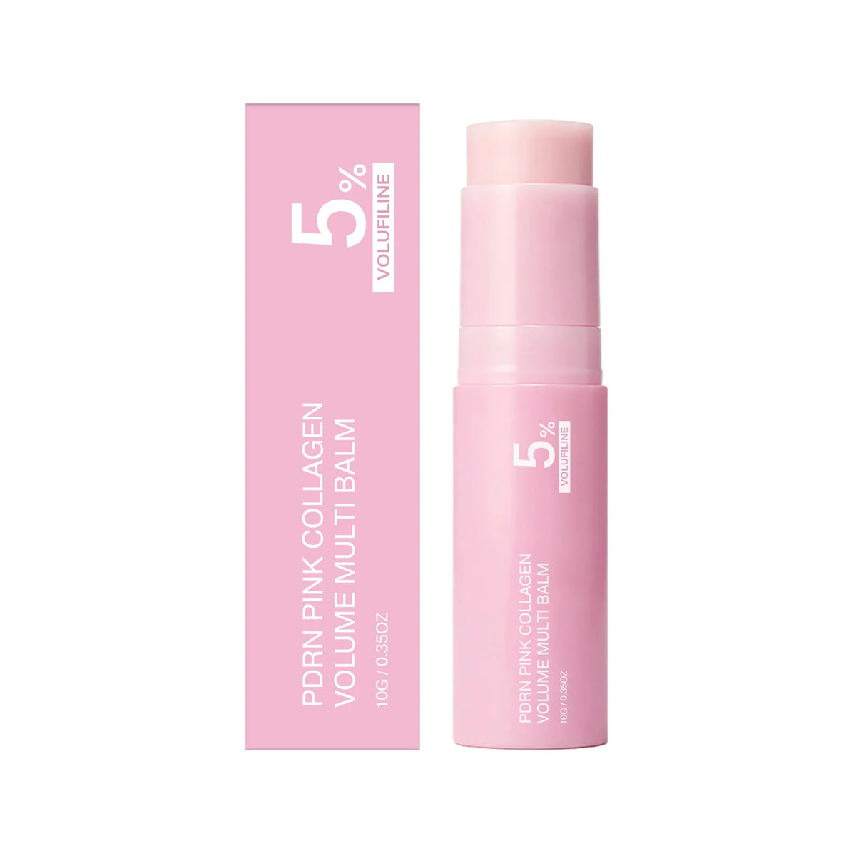 PDRN Pink Collagen Brightening Eye Patches Reduce Dark Circles Puffiness+Multi Balm Stick Hydrating Firming Face Neck Skin Care