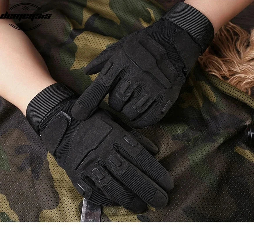 Tactical Full Finger Gloves Outdoor Sports Bicycle Antiskid Gloves Paintball Shooting Airsoft Cycling Half Glovemotorcycle glove