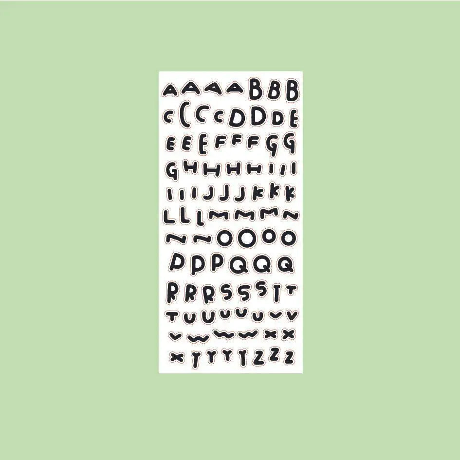 1 Piece INS New Letter Stickers Cute DIY Decals for Journal Card Making Csrapbook Sticker Stationery