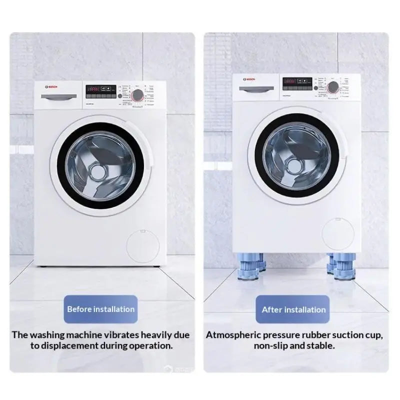⚑4Pcs Adjustable Anti-Vibration Washing Machine Feet Pad Noise Reduction Waterproof Refrigerator Base Pad Support Stands