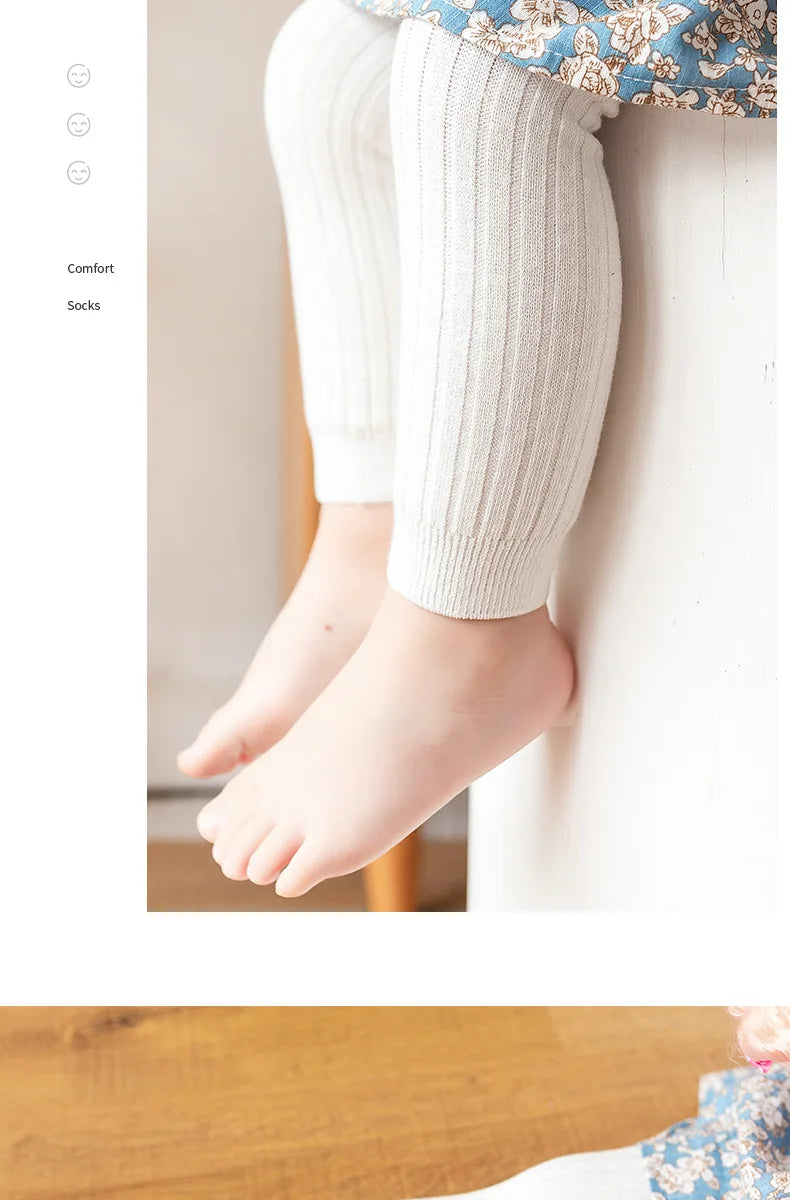1-6 Years Girls Toddler Baby Basic Ribbed Sweater and Leggings Footless Tights Kids Little Girls Dress Bottom Top Pants
