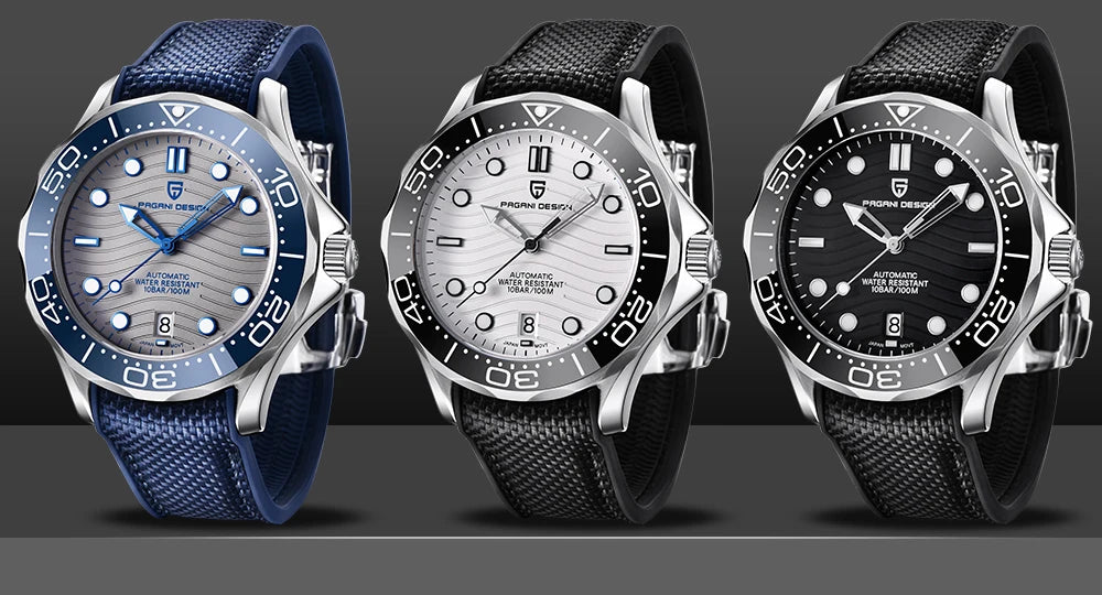 PAGANI DESIGN Men's Automatic Mechanical Watch Exclusive Customization Limited-Edition Luminous Sapphire Mirror Reloj De Buceo