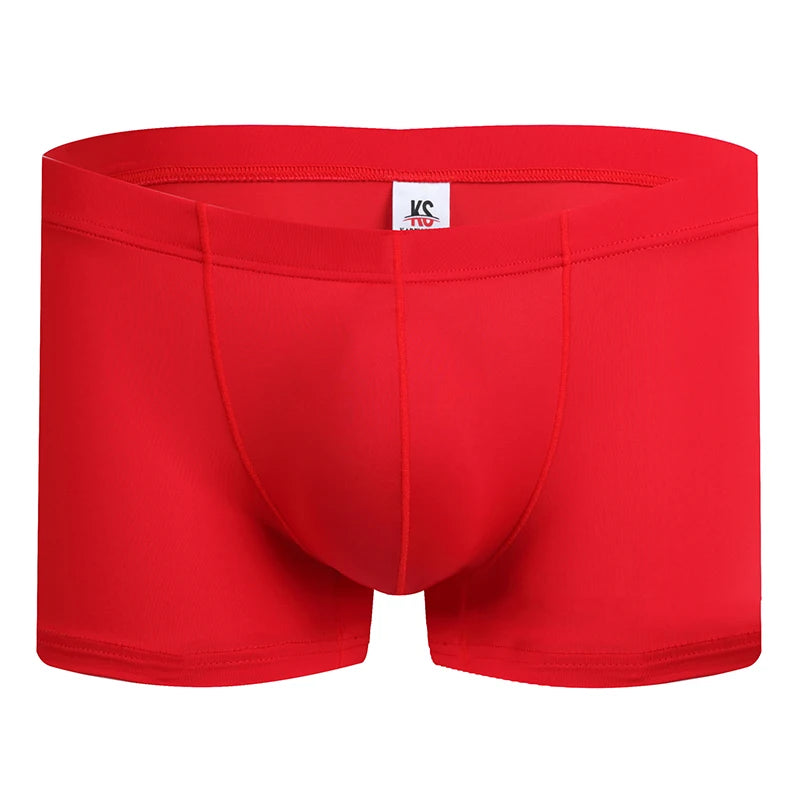 Men's Ice Silk Boxers Breathable Panties Male Large Ultra Thin Boxer Shorts Sexy Underwear