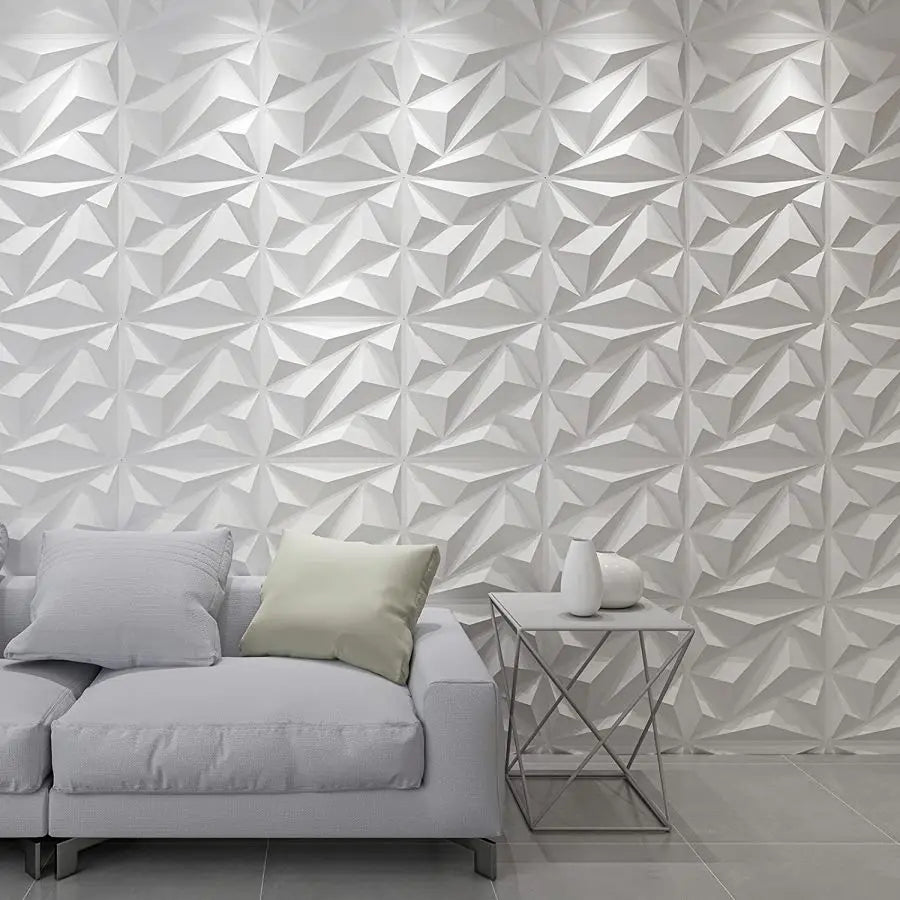 (pack of 12)Decorative 3D wall panel with diamond design, 30.48 cm x 30.48 cm