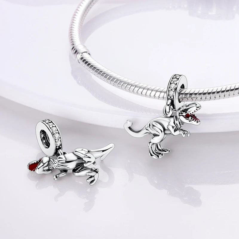 Dog Pet Charms 925 Silver Doggy Paw French Bulldog Bones Beads Fit Original Bracelet DIY Fine Jewelry