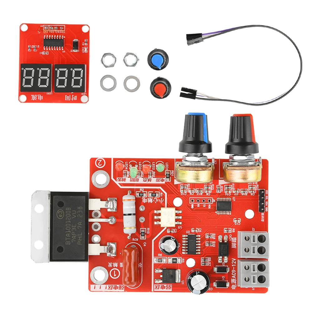 100A NY-D01 Spot Welder Control Board Kit Digital Display Spot Welding Machine Time And Current Control Module AC 110/220V