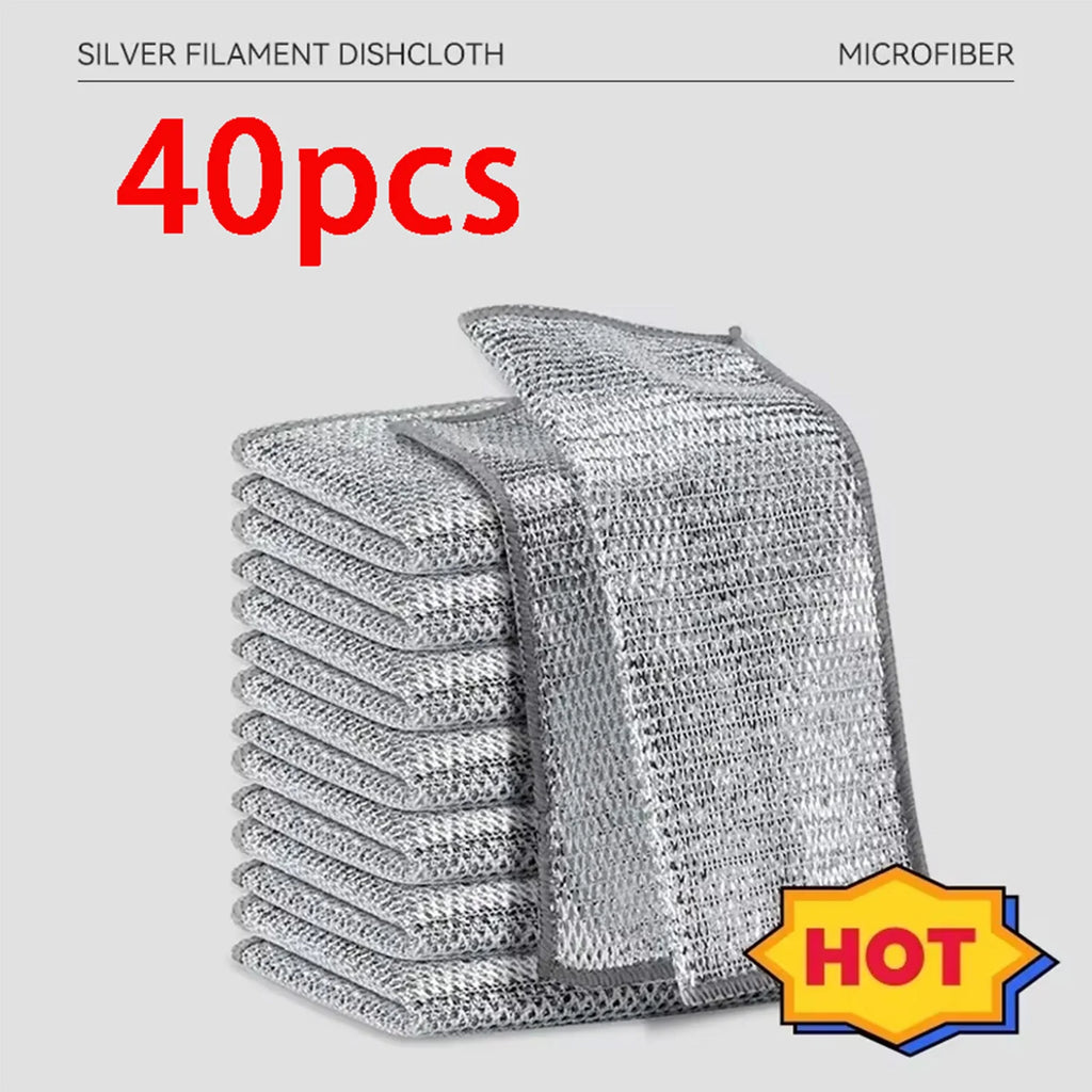 1/5/10/20/30/40pcs single-layer silver-threaded wet wipes, household kitchen stove dishwashing cloths