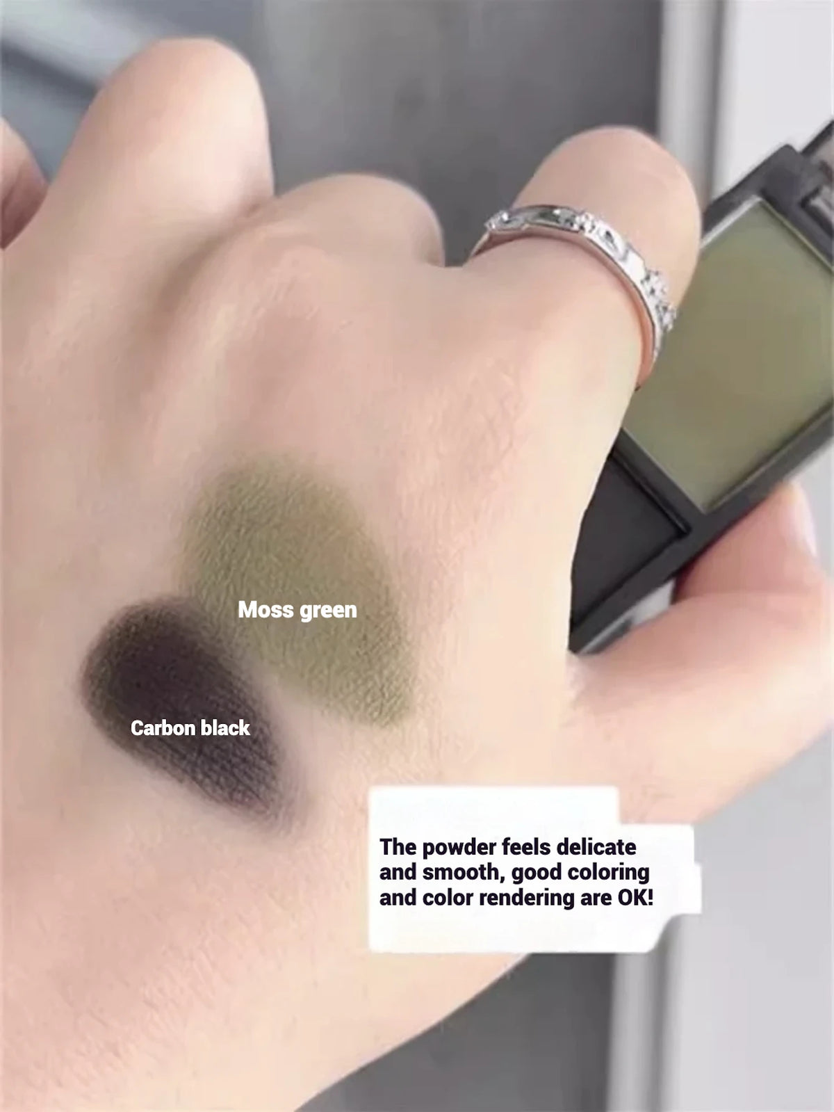 Biya 2 Color Eyeshadow Protable Red Black Plate Matte Eye Shadow Dark Smoky Cosmetics Makeup Party Halloween Diy Makeup