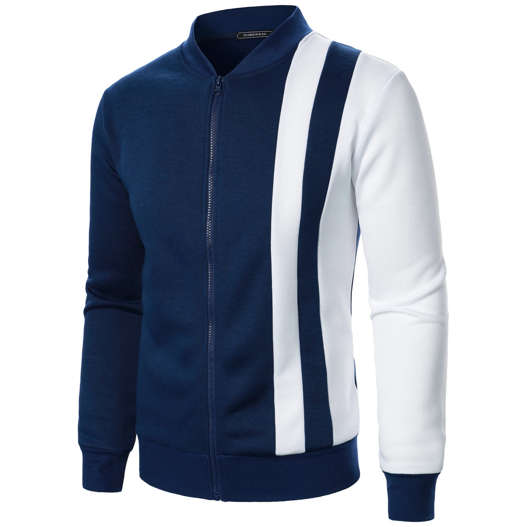 Blazer de ginásio casual de manga comprida com fecho para primavera/outono