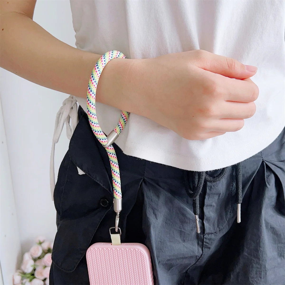 Fashion Short Adjustable Phone Strap Wrist Strap Anti Slip Anti Fall Anti Loss Pendant Phone Accessory Lanyard
