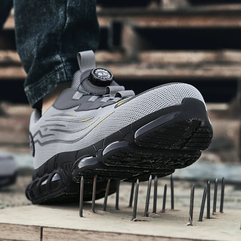 Men's Military Tactical Boots Army Boots Men Side Zipper Military Boots Men Anti-Slip Ankle Boots Work Safety Shoes Hiking Shoe