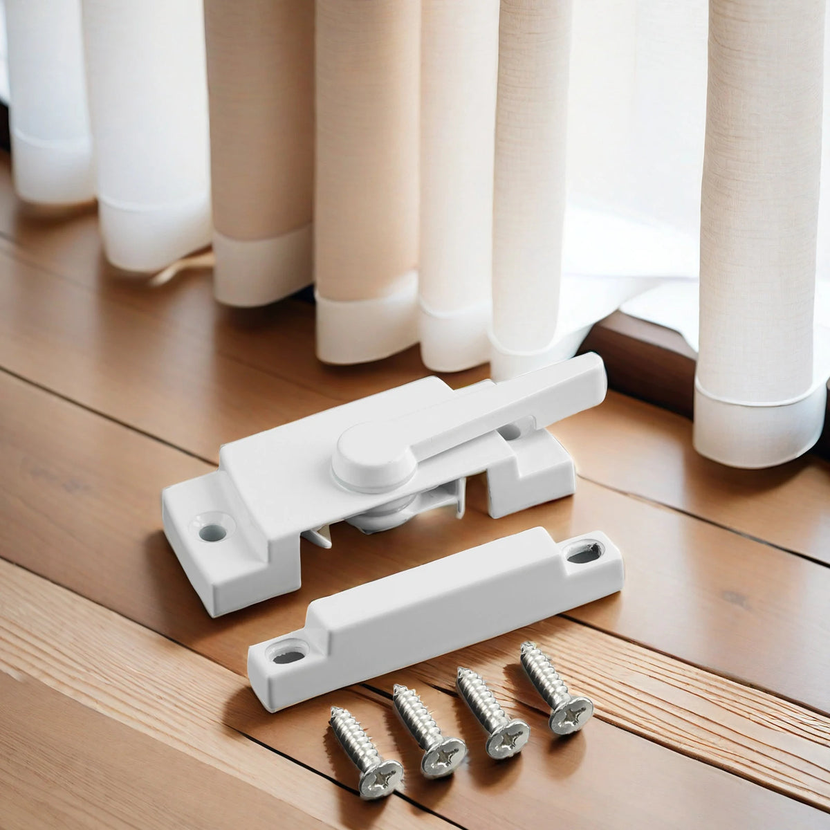 1PC Zinc Alloy Sash Lock 60x25mm Sliding Casement Sash Vertical Slider Fitch Catch Lock White Home Door Window Hardware