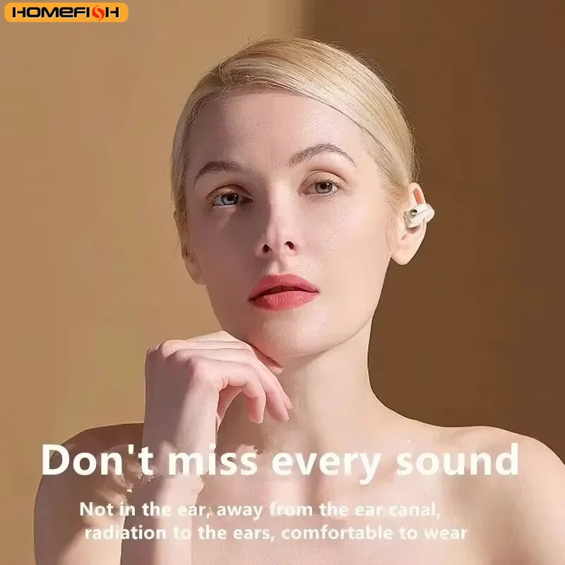 BT  Earphone Clip On Monaural Inear Motion Stereo Bone Conduction  Business Wireless Earphone Mini Monaural Tws