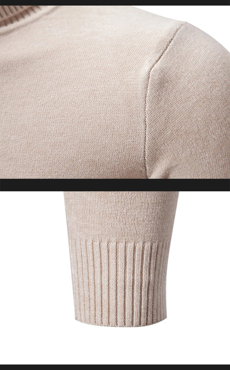New Autumn Winter Designer Fashion Half Turtleneck Knitted Sweater High Quality Mens Casual Solid Color Warm Women Sweaters