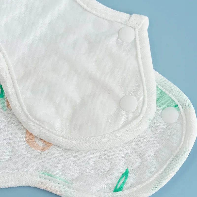 Random 3pcs Waterproof Baby Feeding Bibs 360 Degree Petal Infants Cotton Saliva Towel Newborn Toddler Soft Burp Cloth Kids Bib