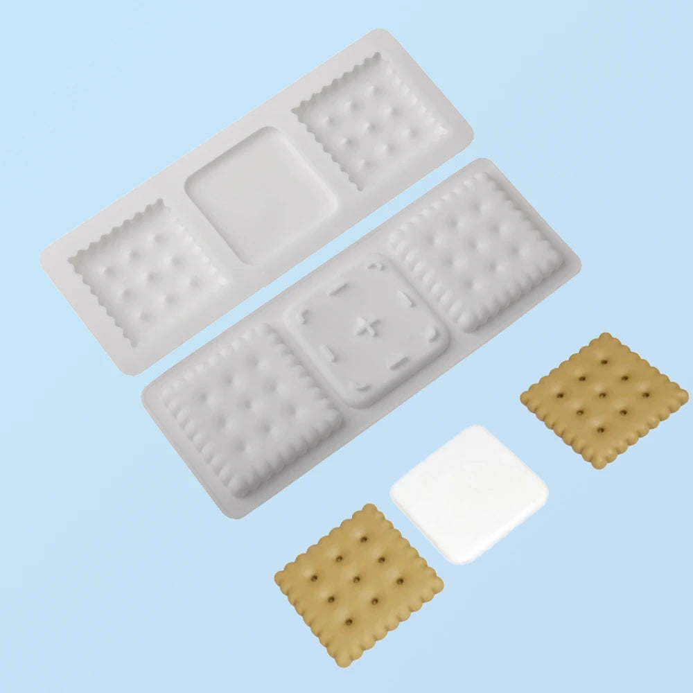 Moldes de silicone para bolachas, chocolates ou bolos em forma de coração, quadrado ou retangular, utensílios de cozinha para pastelaria e sobremesas