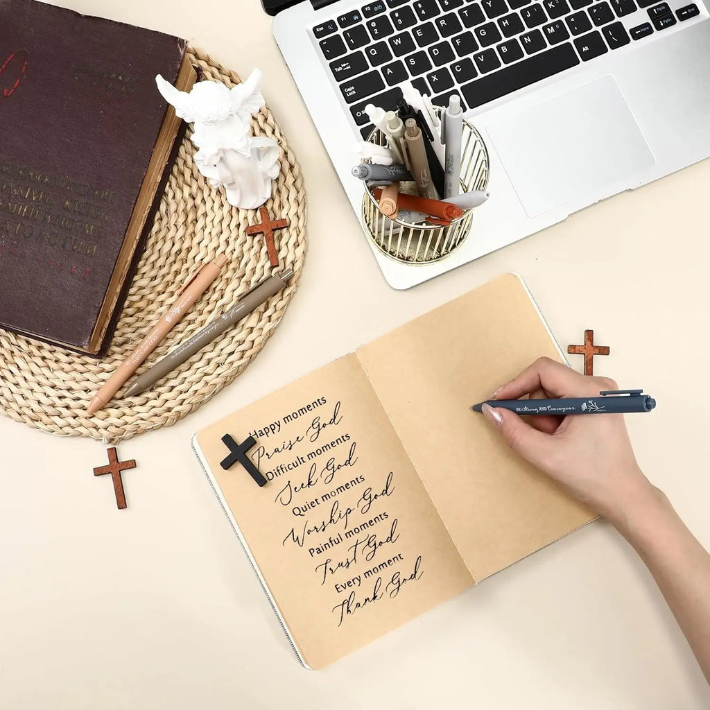10/20/30 Pcs Set of Inspirational Christian Pens Bulk Religious Gifts: Bible Verse Ballpoint Pens Scripture Gifts