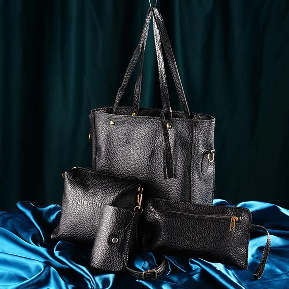 4Pcs Women Bag Set Handbag,Crossbody Bag,Storage Bag,European Fashion Large Capacity Casual Shoulder Bag Holiday Gift