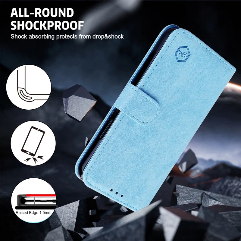Magnetic Flip Leather Cover Wallet Case For Motorola Moto G Play Power Stylus 2021/2022/2023/2024 Edge 30 40 50 Neo Lite Pro