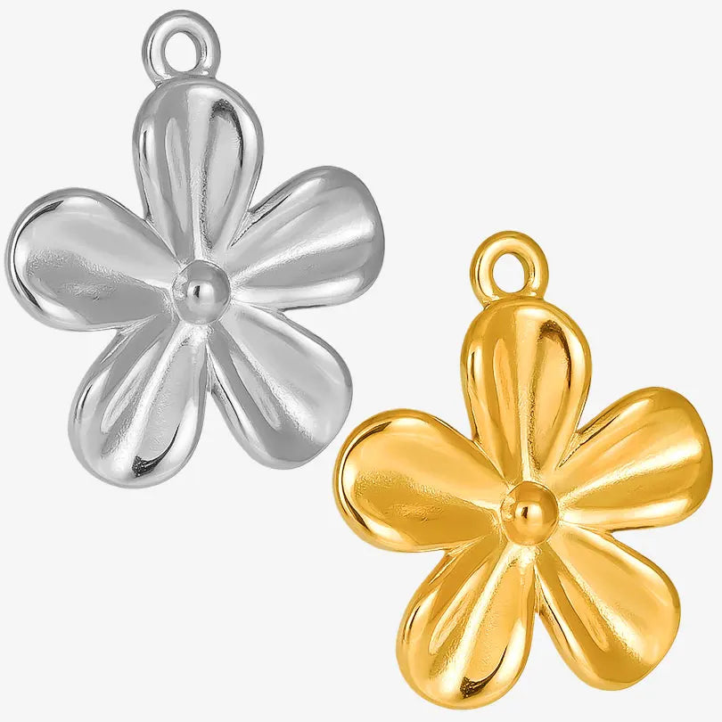 6pcs/Mix Classic Gold/Silver Color Heart Shaped Cross Irregular Shaped Pendant Stainless Steel Diy Women Necklace Accessories