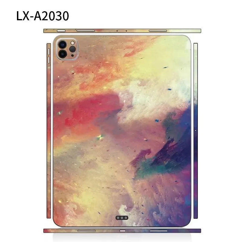 For iPad Pro 2022 2021 12.9 11 Cases Films Back Film Covers Cartoon Decal Skin Protector Sticker for iPad Mini6