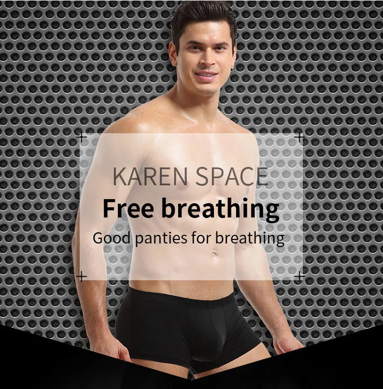 Men's Ice Silk Boxers Breathable Panties Male Large Ultra Thin Boxer Shorts Sexy Underwear