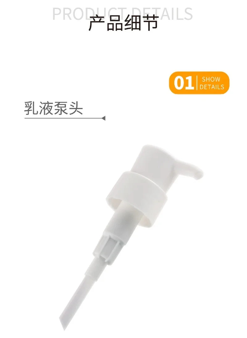 10/25pcs 200-500ml Empty White Plastic Lotion Bottle Body Wash /Shampoo /Liquid Soap Bottle Pump Bottle Container For Toiletries