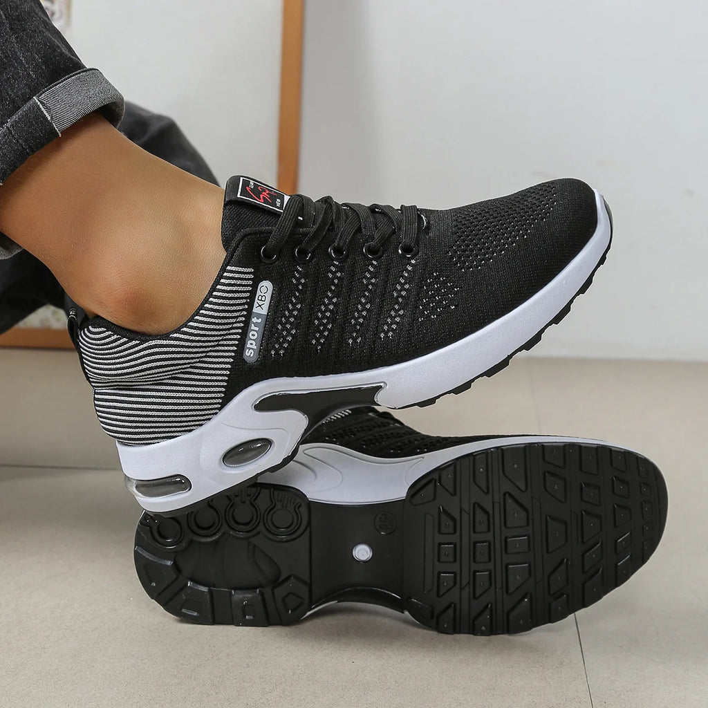 Men's Casual Sneakers Breathable Mesh Lace Up Versatile Lightweight Soft Sole Daily Walking Running Footwear For Outdoor Wear