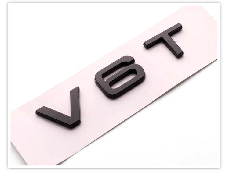 ABS V6T V8T Fender Side Body Emblem Logo Tail Trunk Rear Badge Sticker Decal For Audi S3 S4 S5 S6 S7 S8 A3 A4 A5 A6 A7 Q3 Q5 Q7