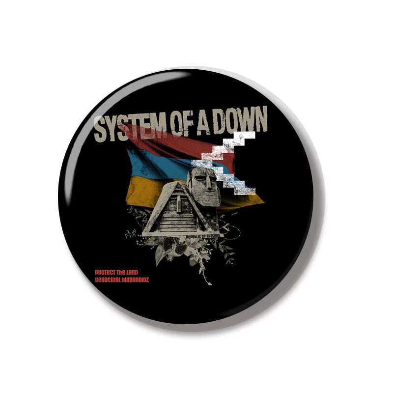 44MM Soad system down Band Pin Soft Button Pin Jewelry Creative Badge Cartoon Brooch Lapel Pin Bag Backpack Hat Decoration