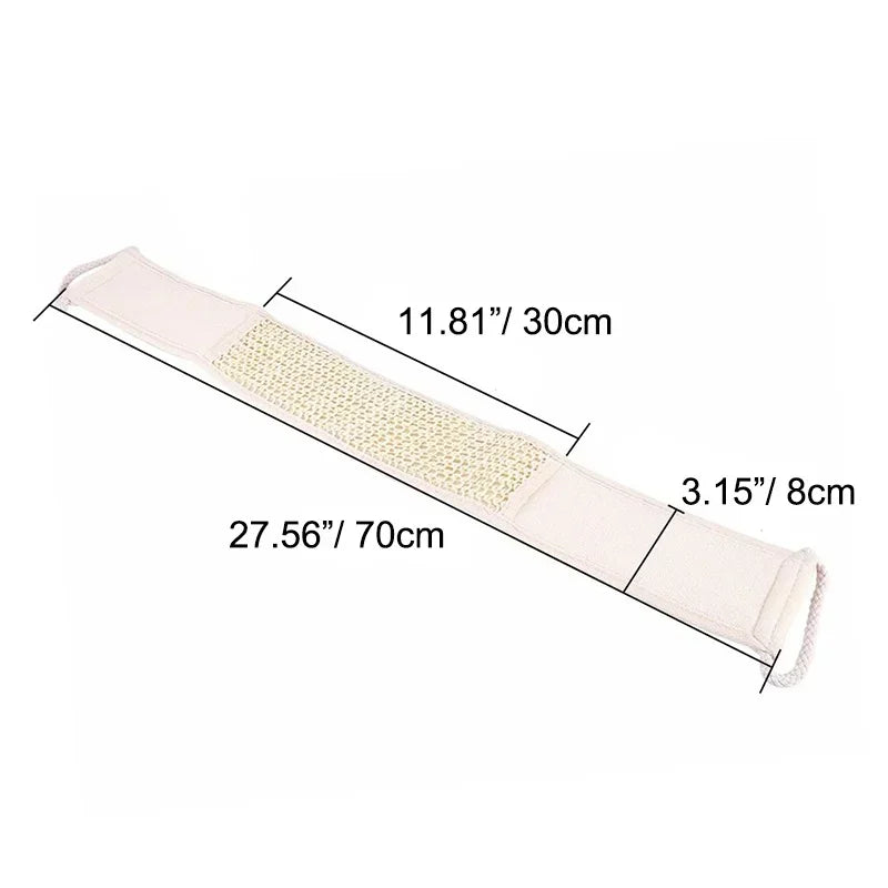 Long Strap Exfoliating Bath Sponge Soft Body Scrubber Washcloth Dead Skin Removal Tool For Shower Spa Daily Skin Care
