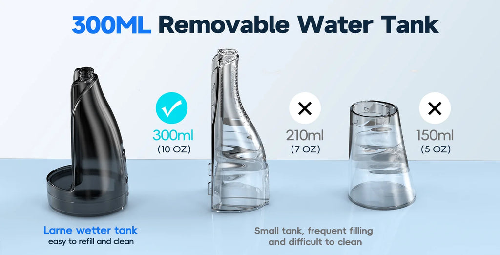 Mornwell Water Dental Flosser Pick for Teeth: 4 Modes 13 Water Levels Cordless Portable 300ML Tank Cleaning Picks F42(F5048)