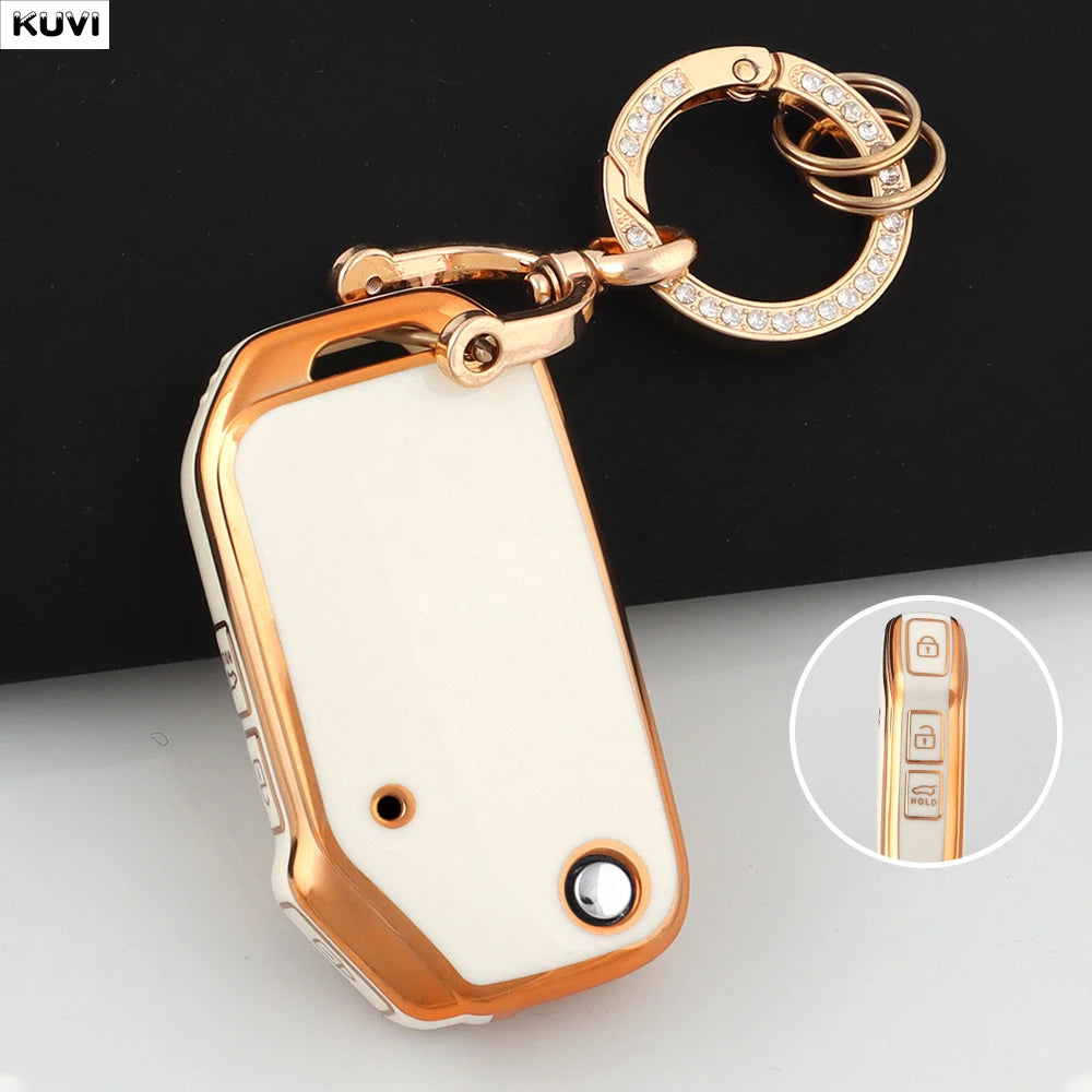 NEW TPU Car Flip Key Case Cover Shell Fob Keychain For Kia Sportage Ceed Xceed Sports K5 Seltos 2019 2020 2022 2023 Accessories