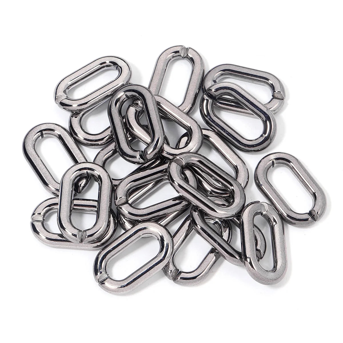 20pcs/Lot 16X27mm Plated Acrylic Chain Buckle Link Chain Connector For Jewelry Making DIY Necklace Bracelet Earring Accessory
