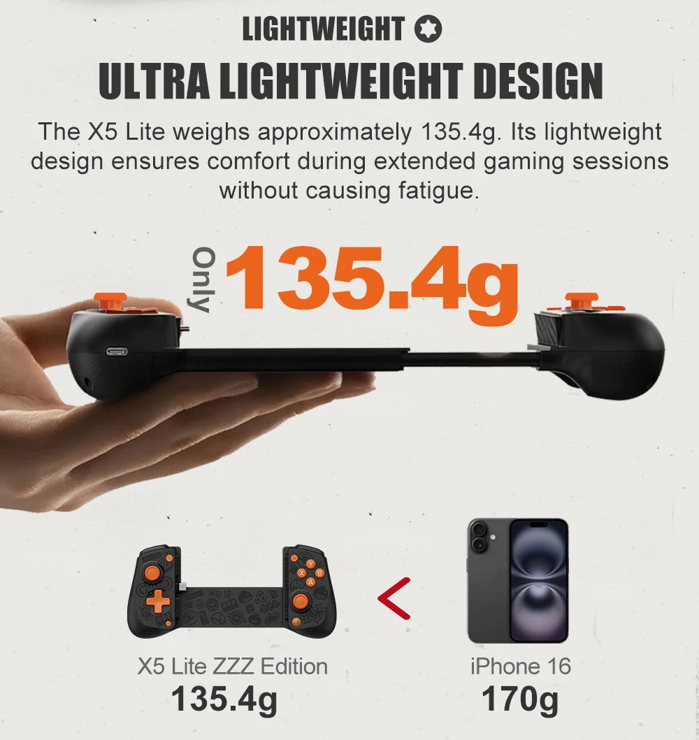Comando para Telemóvel GameSir X5 Lite Zenless Zone Zero Edition para iPhone 17 16 15, Android, iPad Mini e Tablet Y700