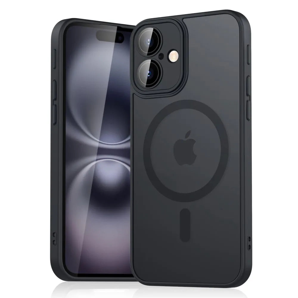 Luxury Magnetic Matte Translucent Case For iPhone 11 12 13 14 15 16 Plus 16E 17E 17 Pro Max For Magsafe Wireless Charge Cover