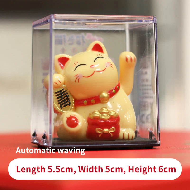 Solar Luck Cat Waving Cat Solar Powered Cat Solar Powered Cute Waving Cat Good Luck Wealth Welcoming Cats Home Display Car Decor