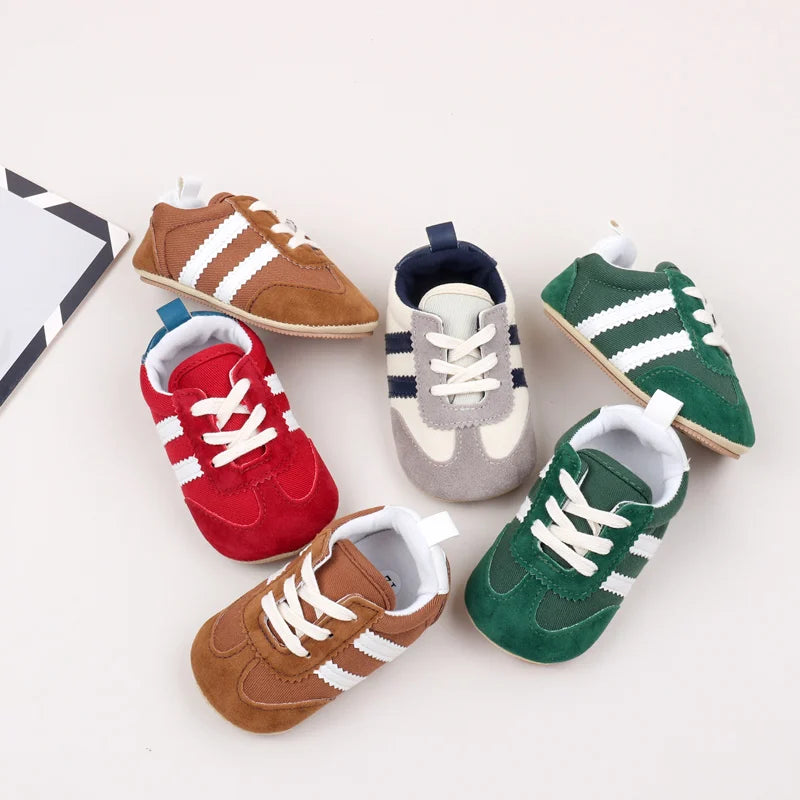Hot Selling Baby Casual Sports Shoes Spring and Autumn Girls and Boys High Quality PVC Sole Anti Slip Prewalker Shoes BLS4034