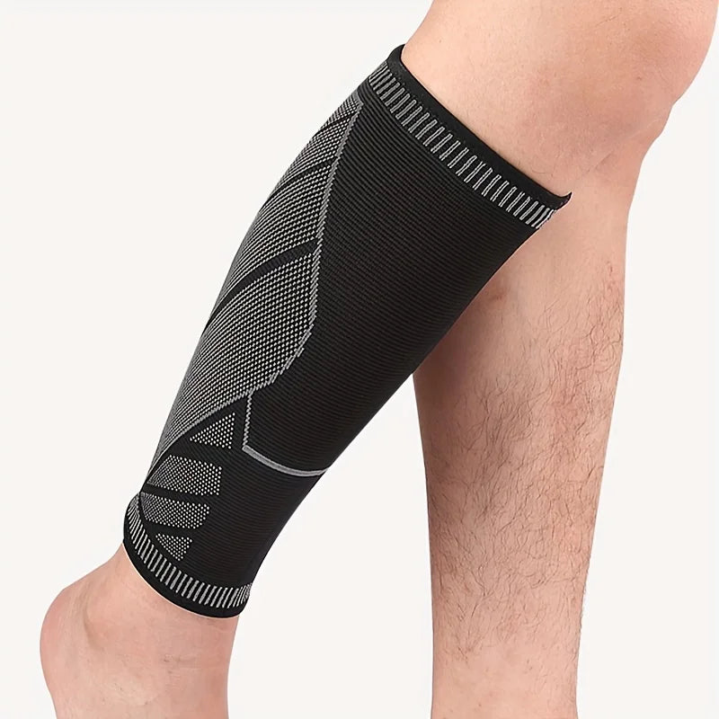 1Pcs Men's Compression Leg Sleeves - Breathable Calf Support for Running Basketball Marathon Sports Guard