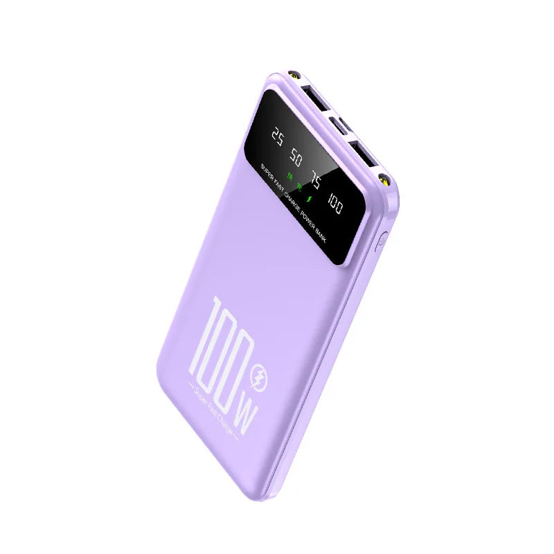 100W 20000mAh Power Bank Super Fast Charging Battery High Capacity Digital Display PowerBank