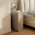 Cream wind bedside table light luxury French solid wood small ultra-narrow crevice mini modern simple bedside narrow cabinet